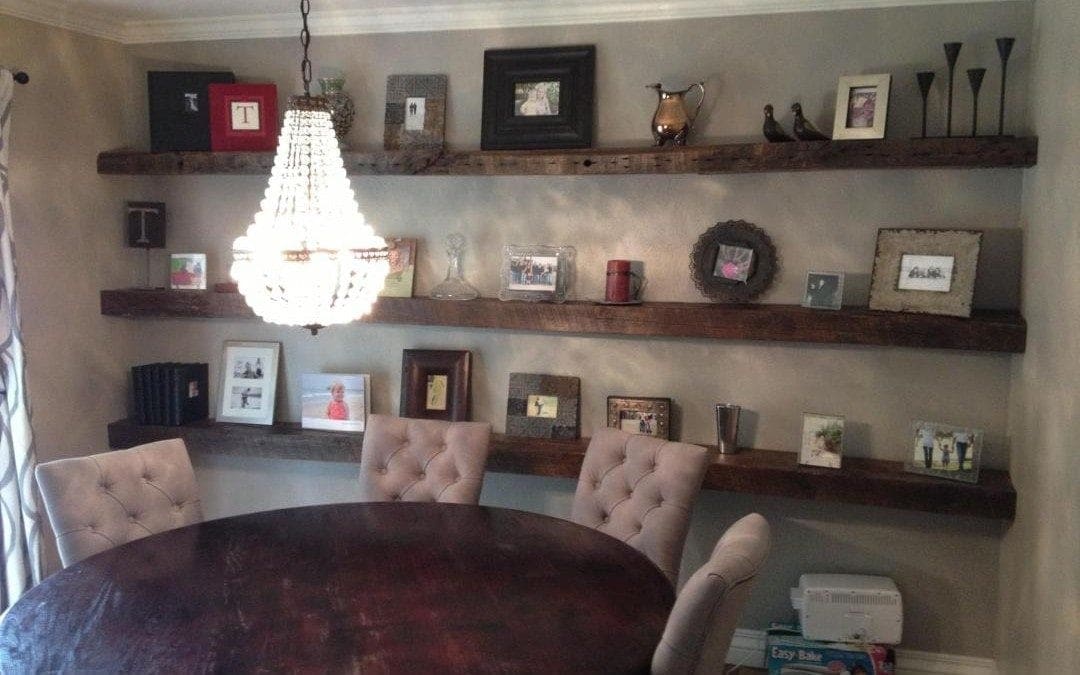 Reclaimed White Oak Floating Shelves