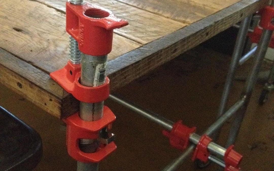 Bar Clamp Tables / Steel Chairs