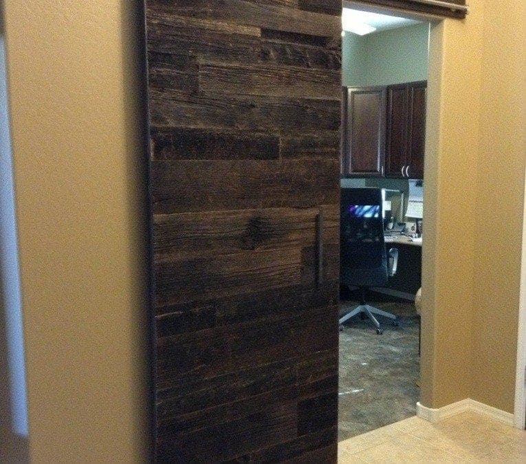 Modern Sliding Reclaimed Barn Wood Door