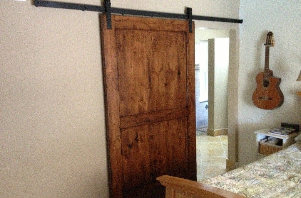 Knotty Alder Distressed Sliding Door