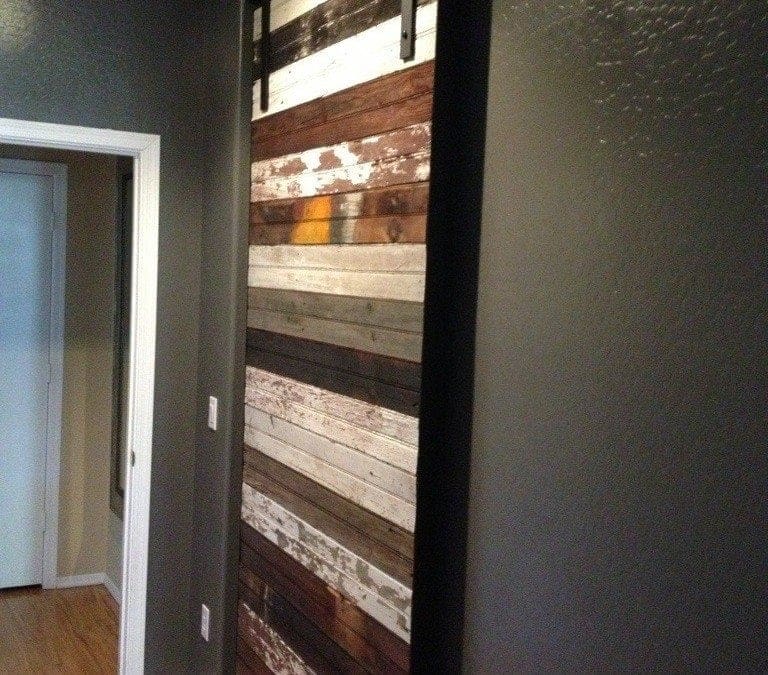 Reclaimed Mixed Beadboard Sliding Barn Door