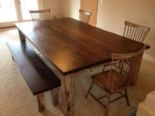 Large Reclaimed Oak Farmhouse Table