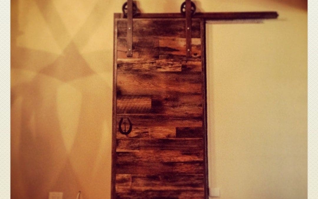 Surfaced Tobacco Barn Wood Sliding Door