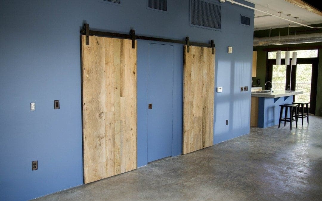 Natural Reclaimed Wood Sliding Barn Doors in Central Phoenix