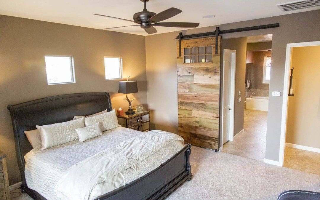 Modern Contemporary Sliding Barn Door w/ 8 Panel Windows