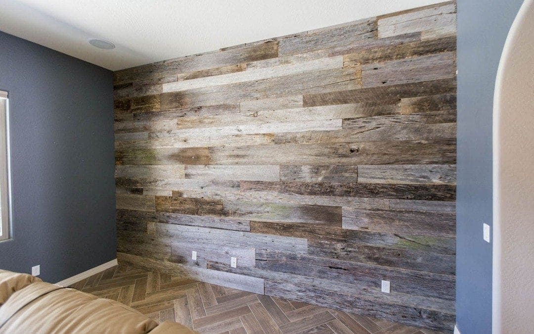 Reclaimed Tobacco Barn Grey Wood Wall