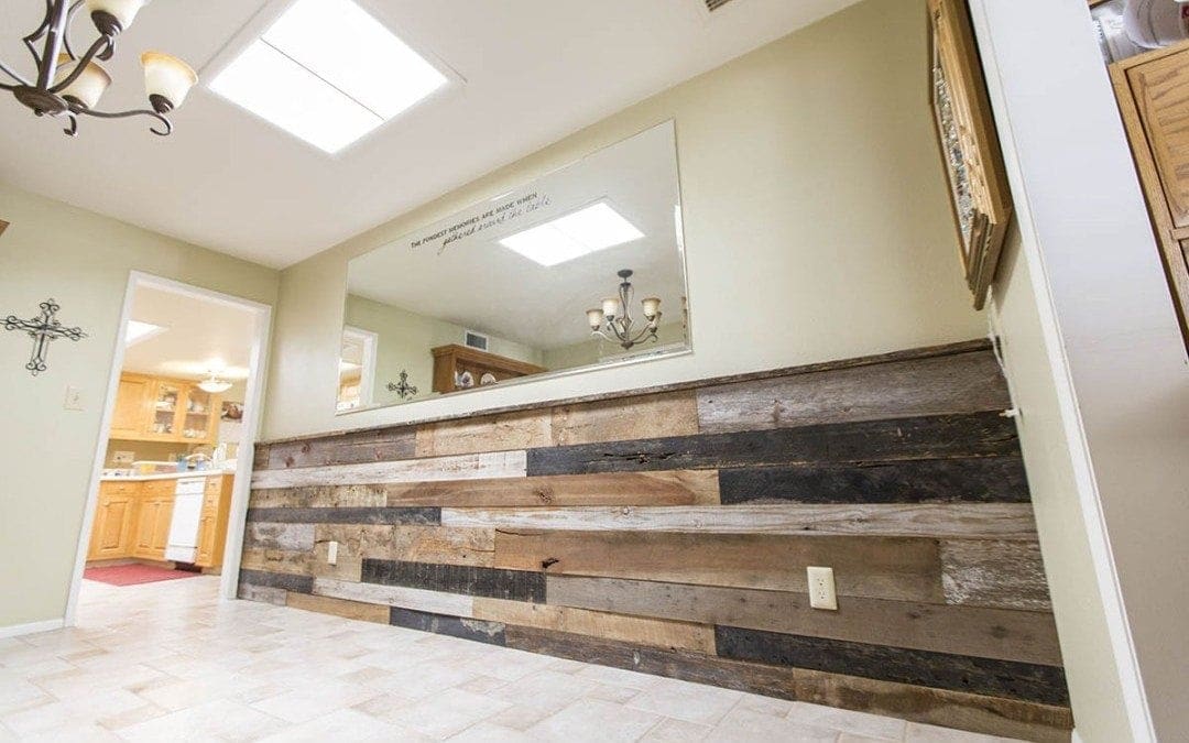 Mixed Barn Wood Wood Wall