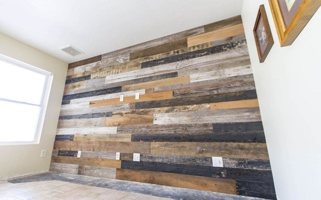 Mixed Barn Wood Media Wood Wall