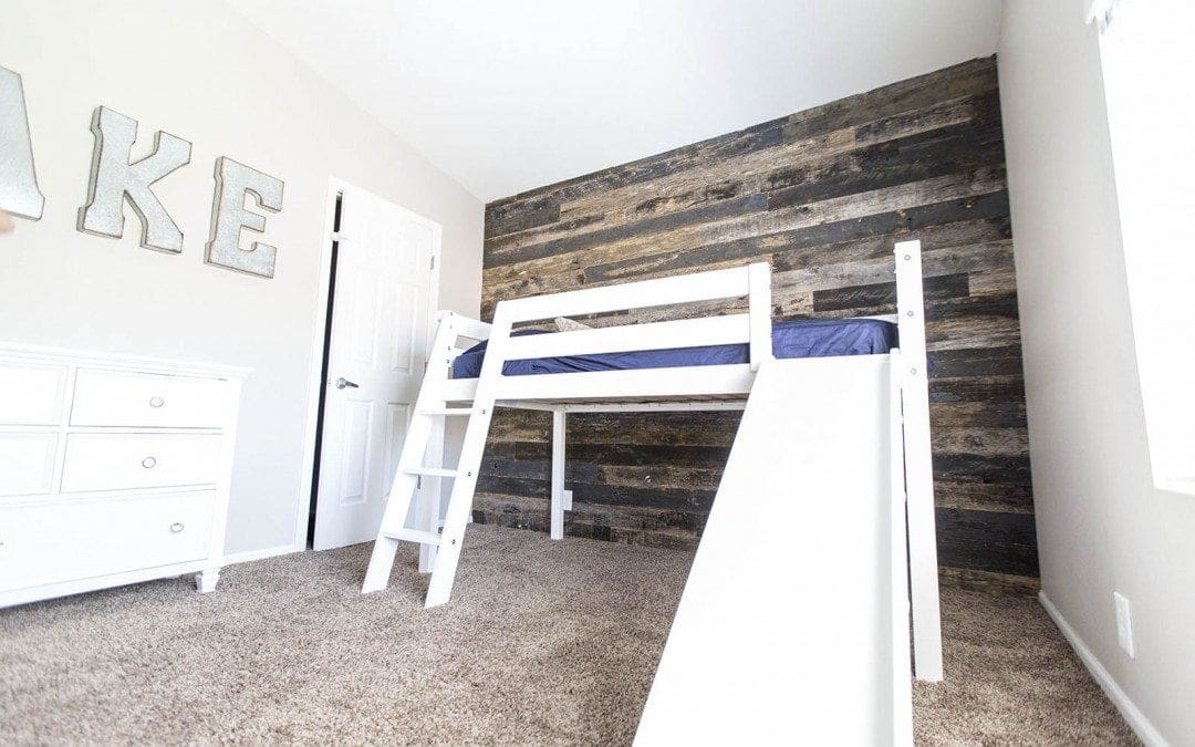 Speckled Grey & Black Wood Wall