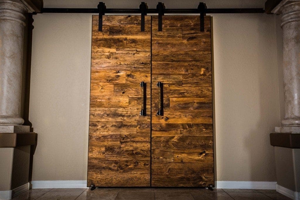 Mushroom Wood Sliding Barn Wood Door 