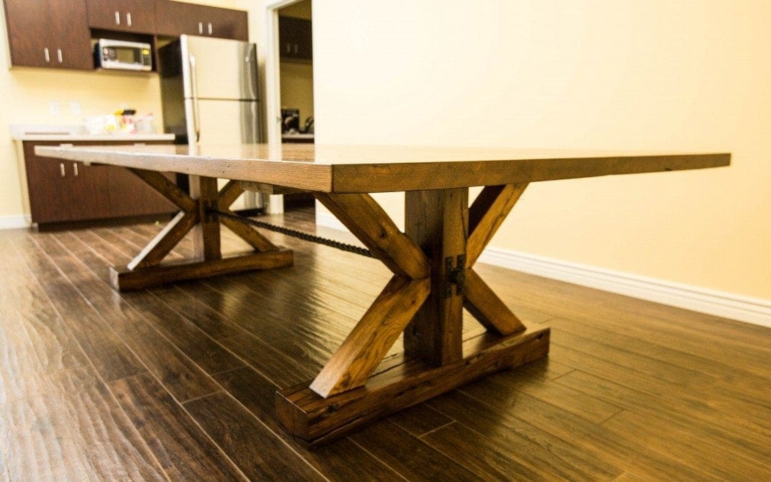 X-Base Reclaimed Hardwoods Break Room Dining/Conference Table