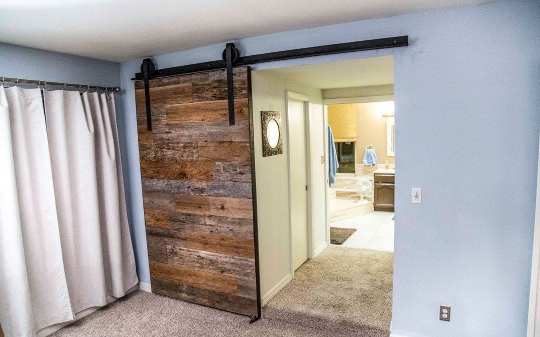 Tobacco Barn Grey & Brown Sliding Door