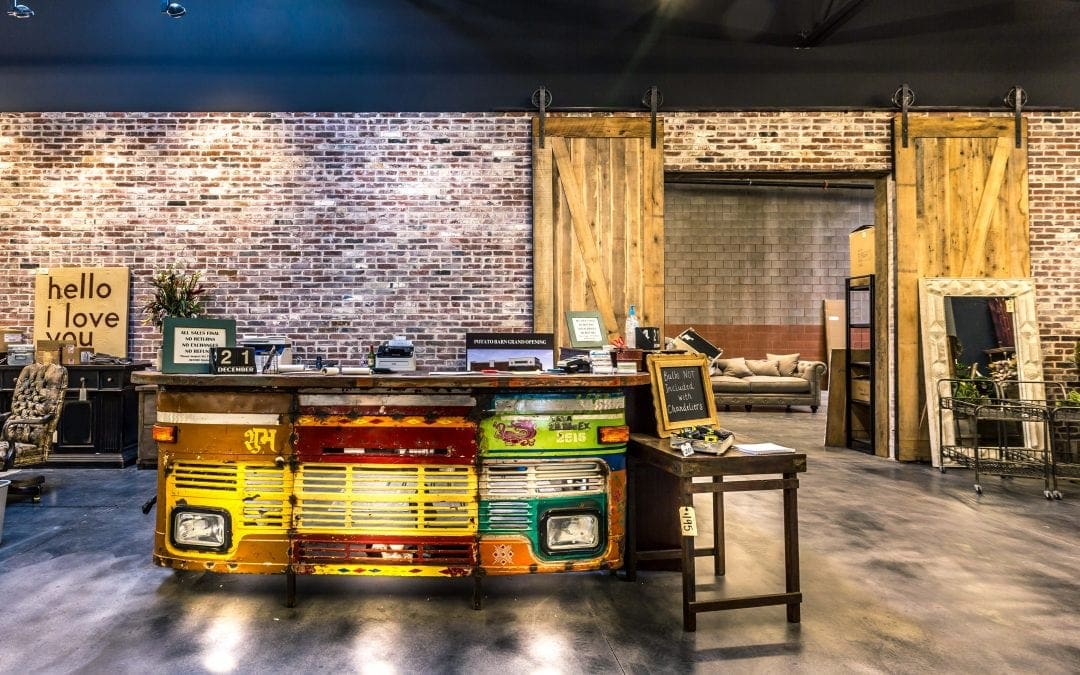 Potato Barn – Reclaimed Brick Wall/Sliding Doors