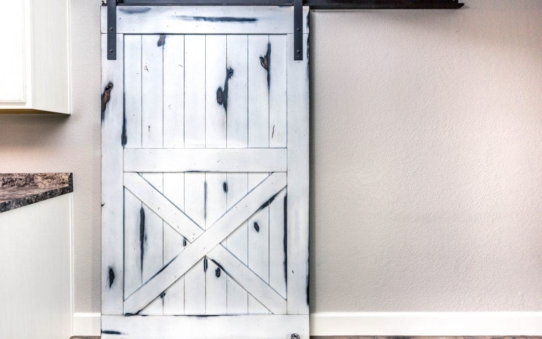 Distressed White Knotty Alder Door