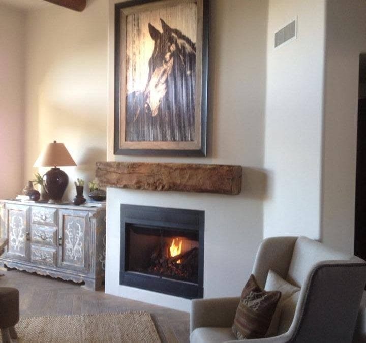 Hand Hewn Oak Mantel