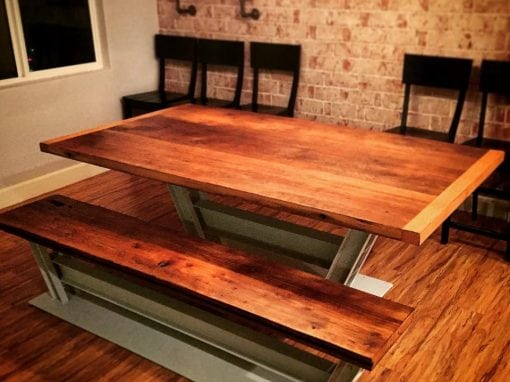 Powder Coated Industrial Dining Table