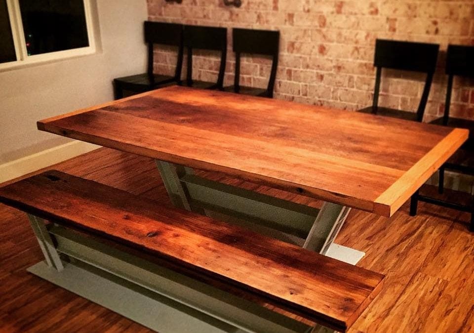 Powder Coated Industrial Dining Table