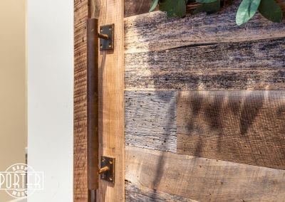 pre-hung reclaimed wood door