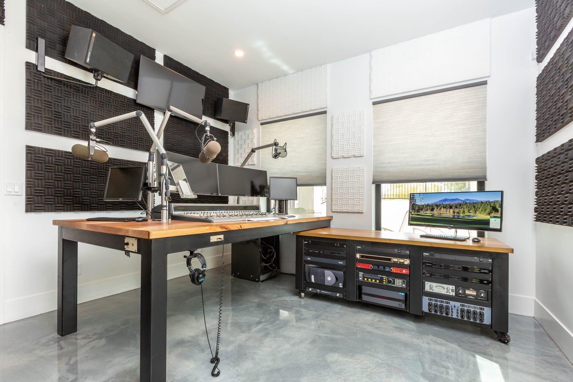 Custom Radio Broadcasting Desk Porter Barn Wood