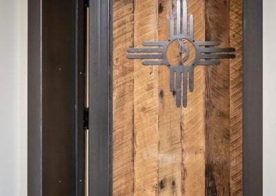 Kokopelli Steel & Wood Door