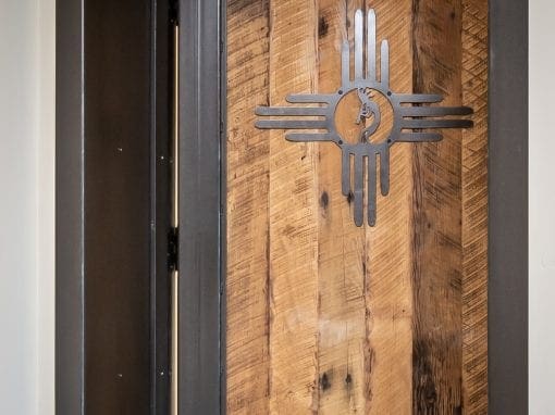 Kokopelli Steel & Wood Door