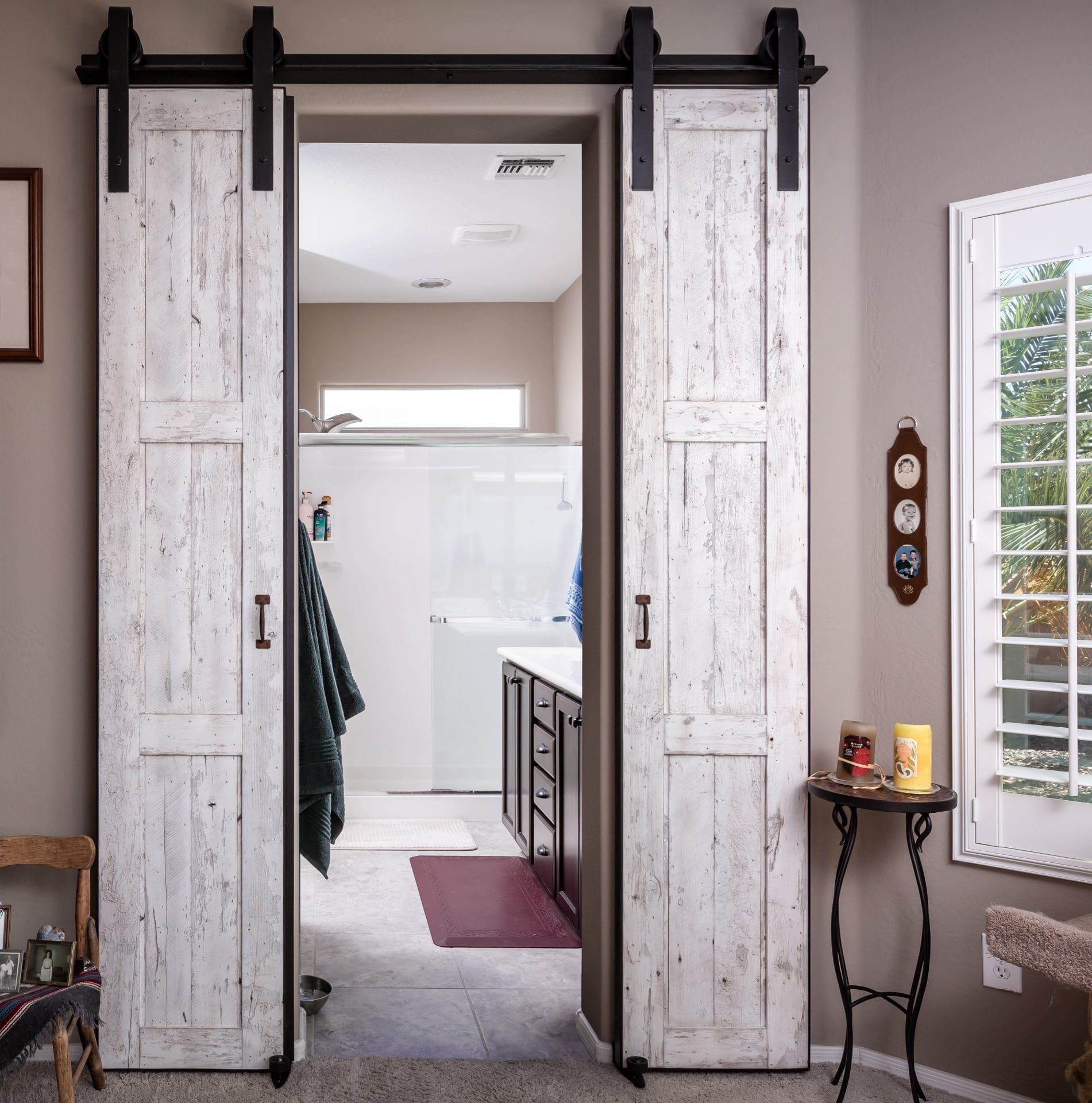 Speckled White Bi-Part Doors | Porter Barn Wood