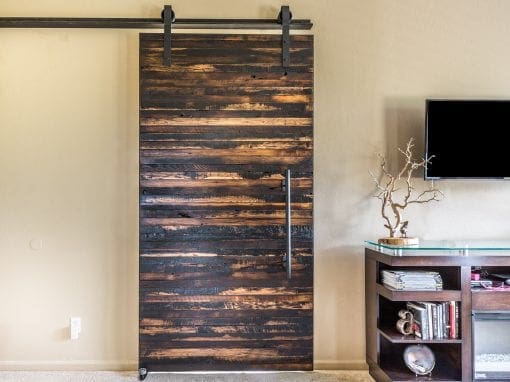 Speckled Black Sliding Door