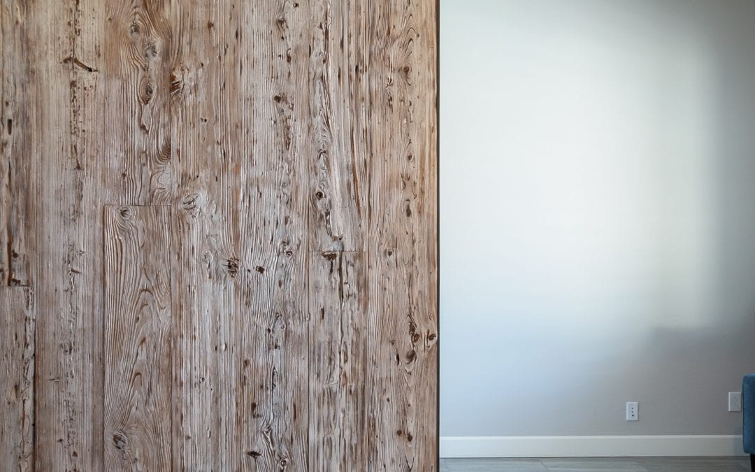 Grey Wash Mushroom Wood Door