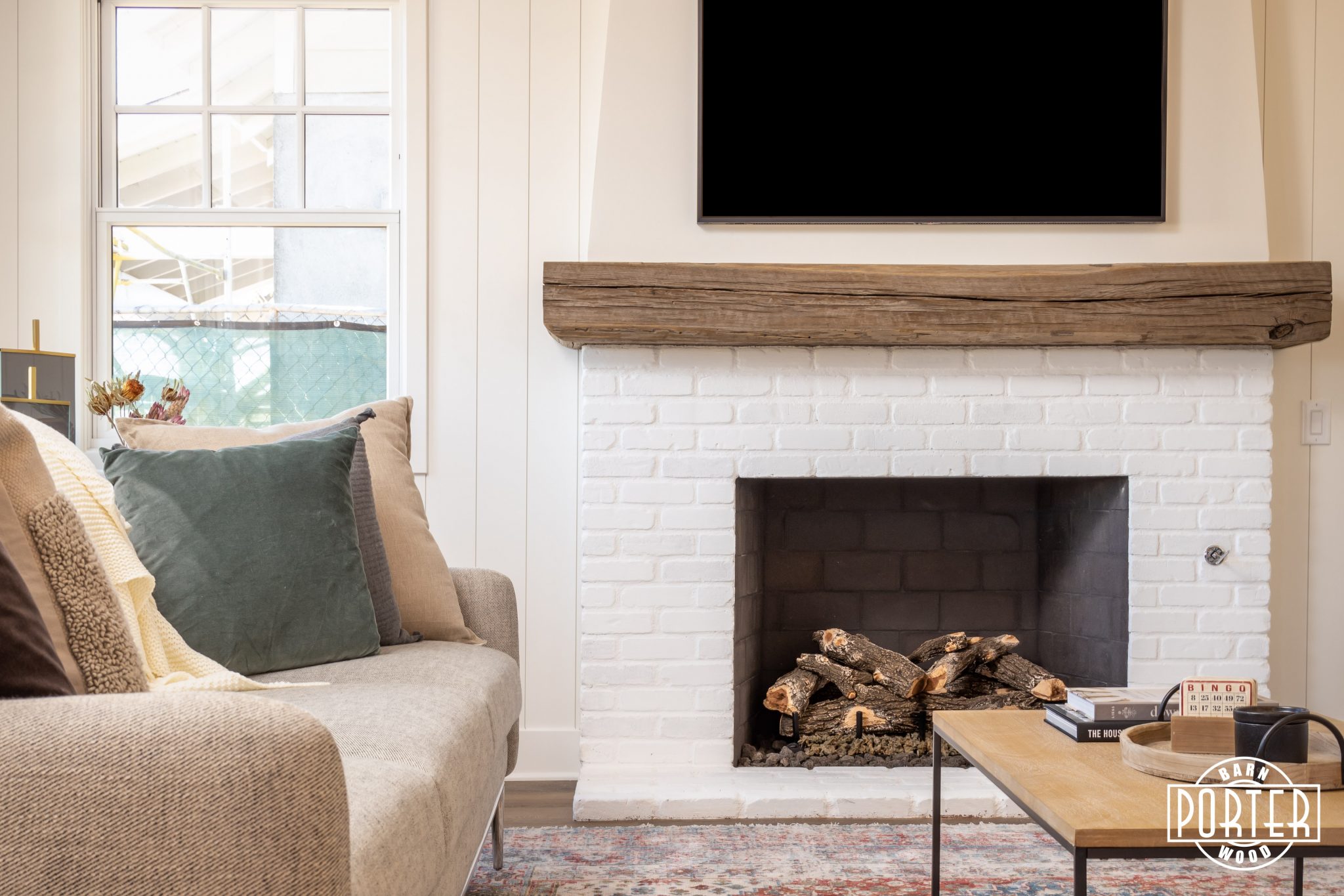 Classy Reclaimed Mantel - Rafterhouse 4411 | Porter Barn Wood