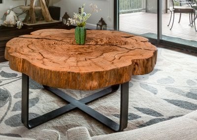 End Grain Round Coffee Table