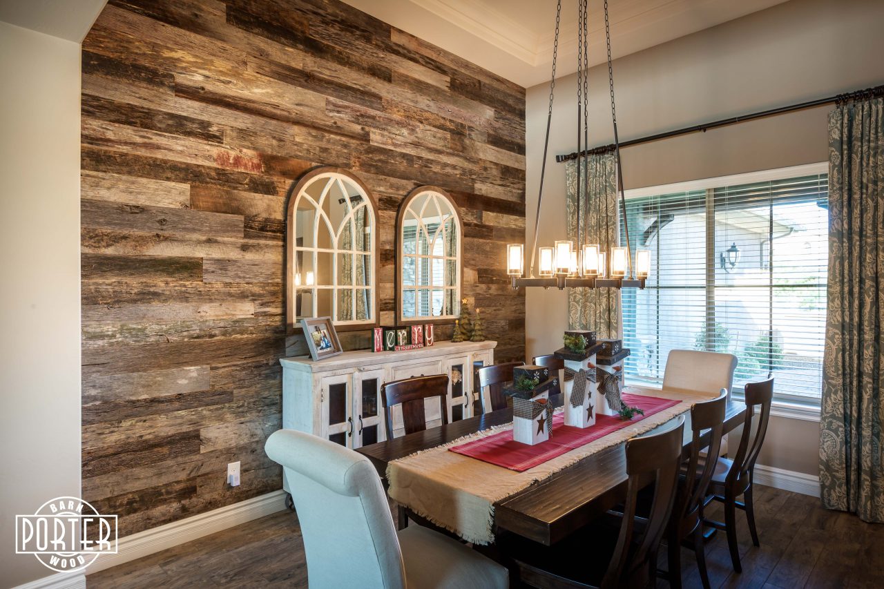 Reclaimed Dining Room Wall | Porter Barn Wood