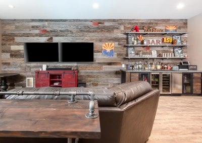Custom Bar & Reclaimed Wood Wall