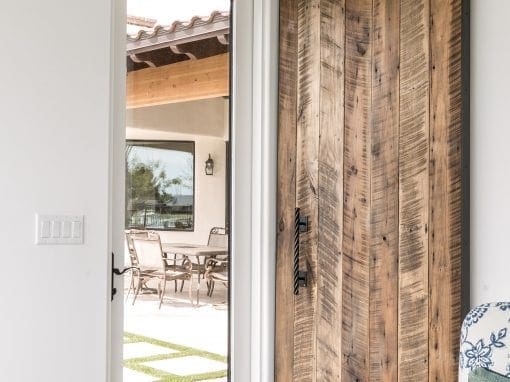 Vertical Plank Sliding Door