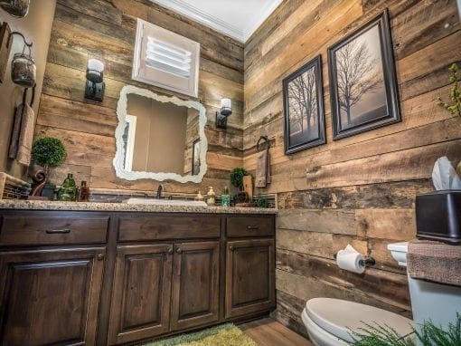 Tobacco Brown Bathroom Wall