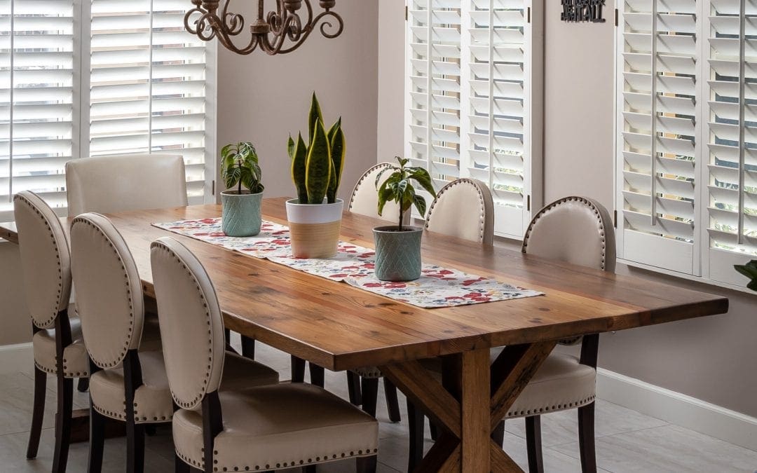 Reclaimed Trestle Table with Johnny Cash Cherry