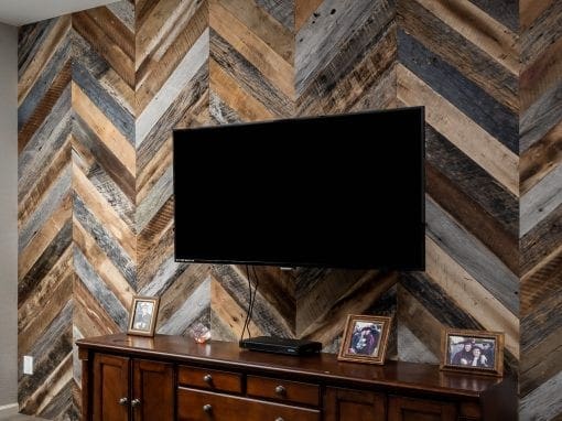 Chevron Reclaimed Wood Wall