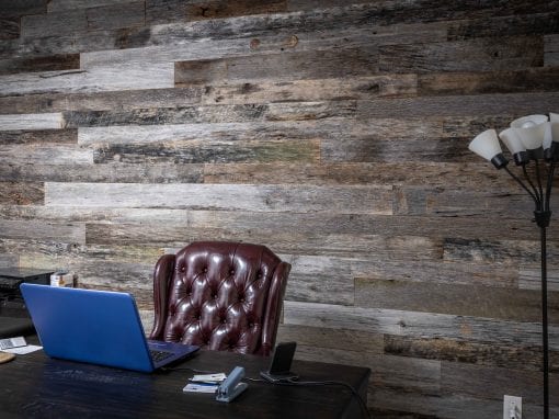 Reclaimed Home Office Wall
