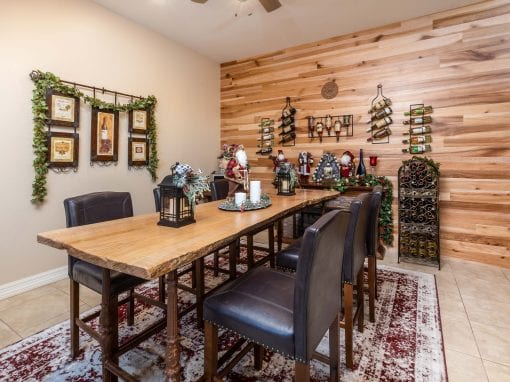 The Wine Room Table & Wall