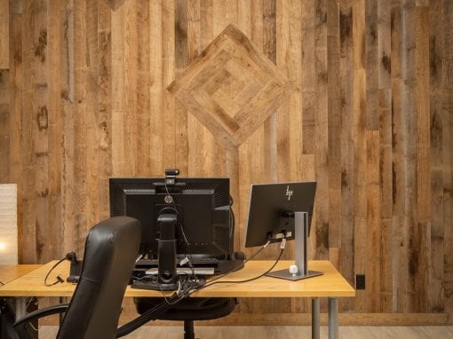 Reclaimed Home Office Wall