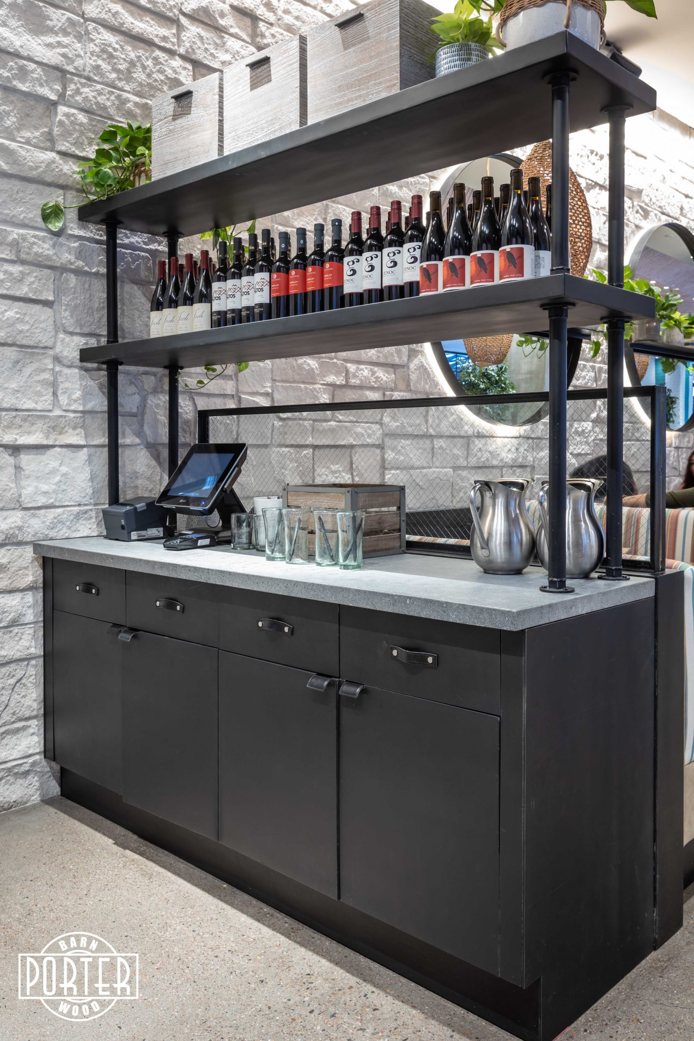 Blanco Downtown Steel Server Stations Porter Barn Wood