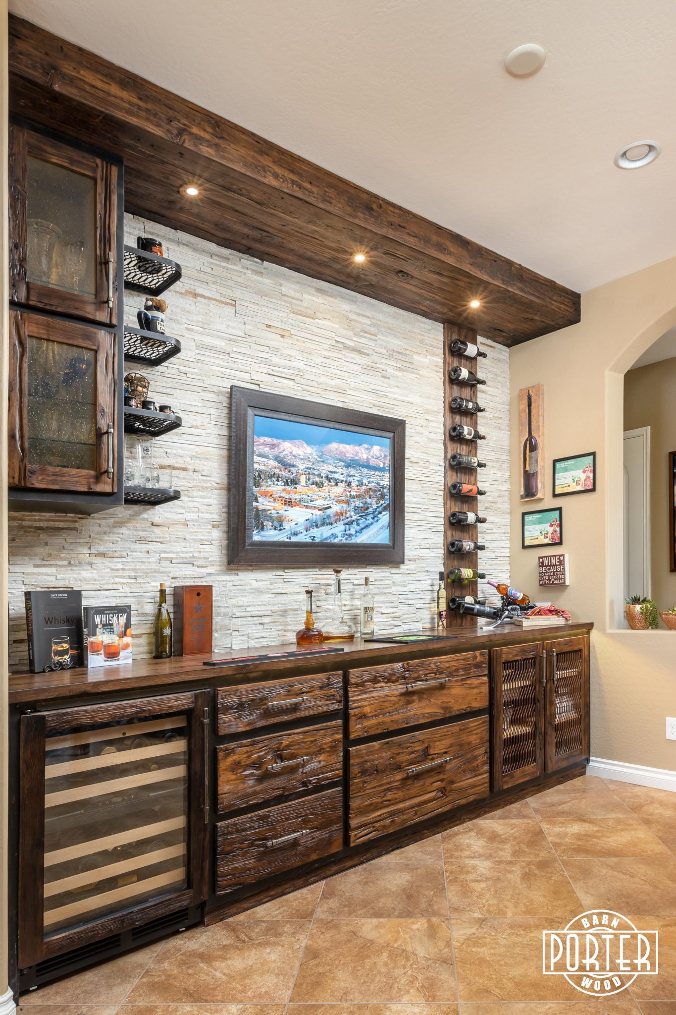 Mushroom Wood Wine Bar Porter Barn Wood