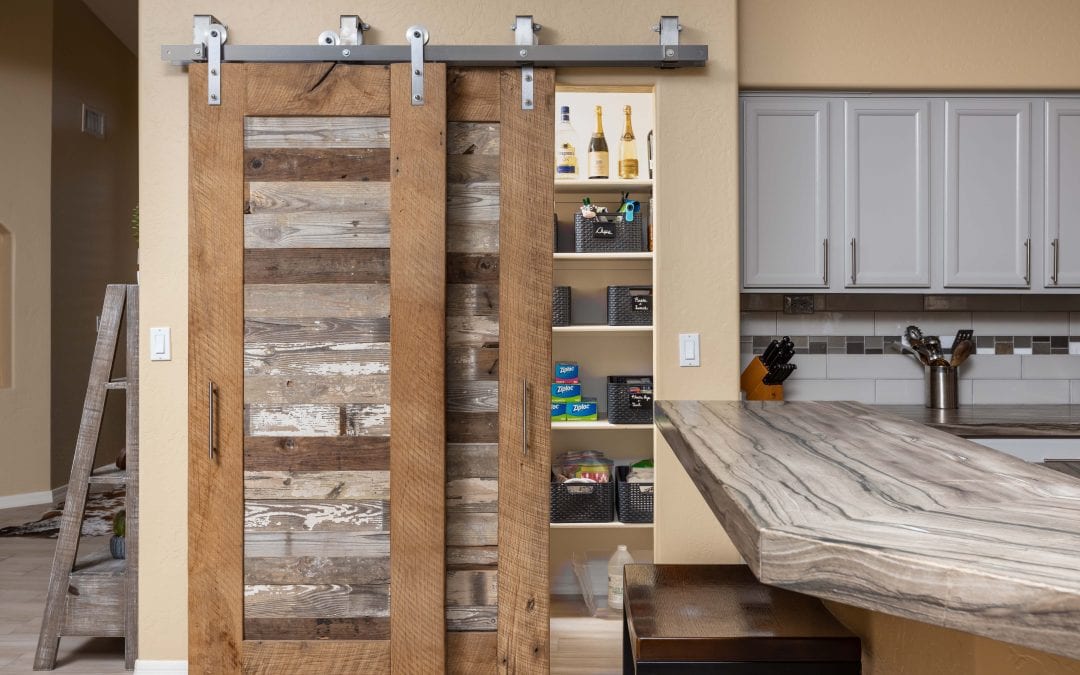 Reclaimed Bypass Pantry Doors