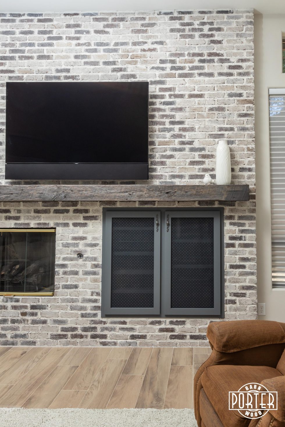 Tobacco Grey Box Mantel Porter Barn Wood