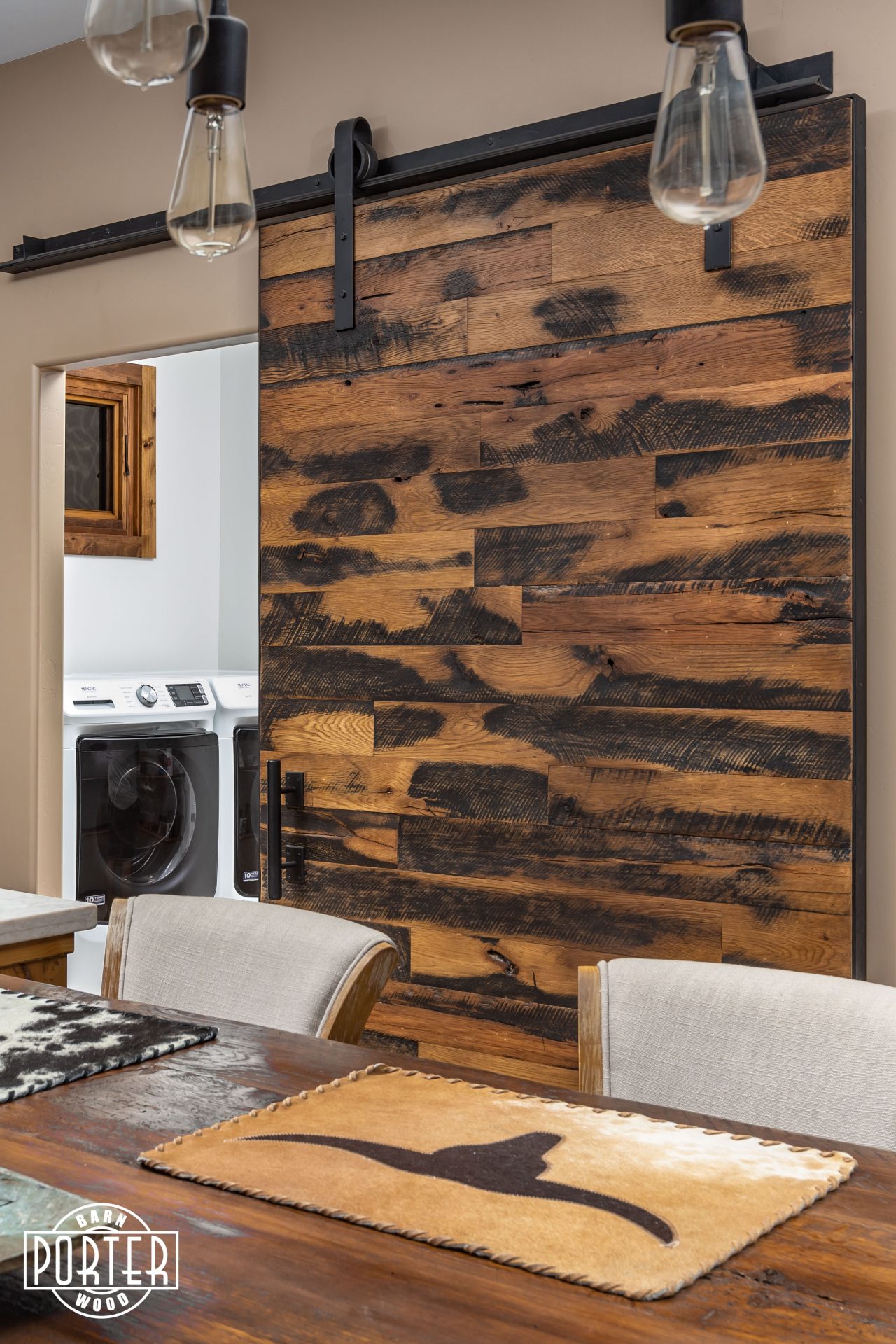 Guest House Sliding Pantry/Laundry Door | Porter Barn Wood, image size:1280x1920