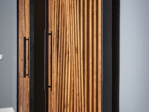 Parametric Walnut Bi-Part Doors