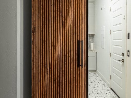 Walnut Parametric Laundry Door