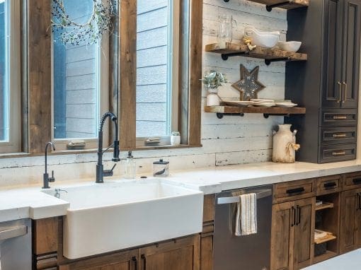 Speckled White Kitchen Backsplash