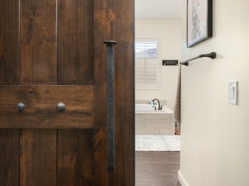 Knotty Alder Hallway Sliding Door