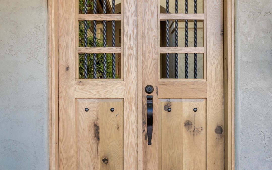 Oak And Steel Front Entryway Gates