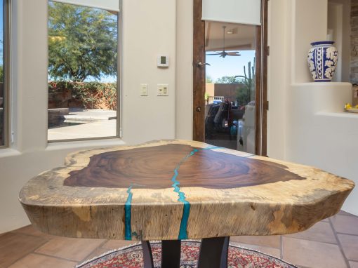 Perota Dining Table With epoxy resin fill
